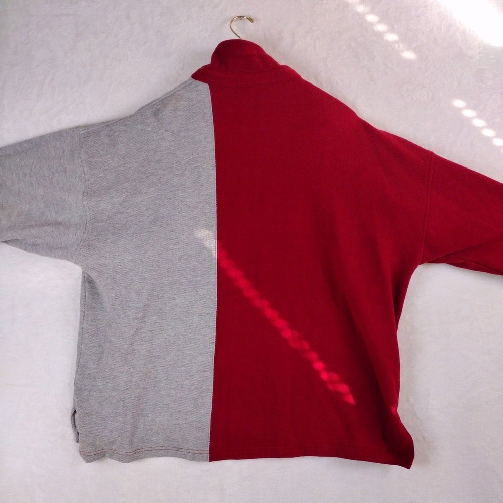 Vintage Lee Sport SF 49ers Split Color Rugby Sweatshirt Mens XXL Red Grey NFL - Picture 9 of 9